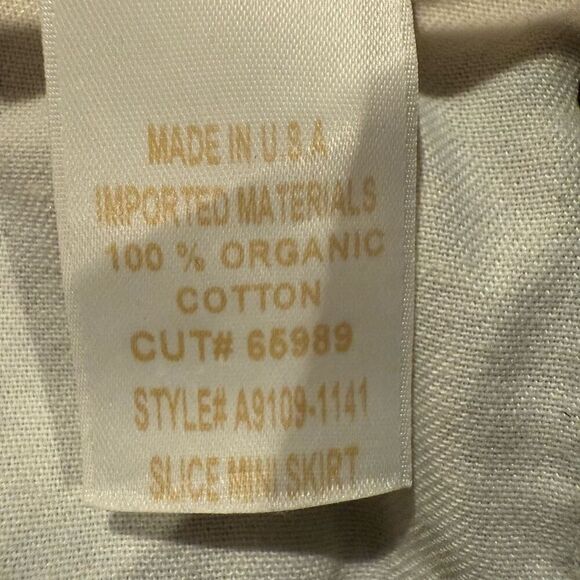 Agolde Slice Denim Pleated Button Fly Mini Skirt Size 26 - Picture 11 of 12